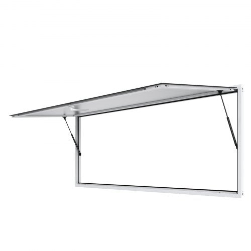 Concession Window 96"x36", Aluminum Alloy Food Truck Service Window with Awning Door & Drag Hook, Up to 85 Degrees Stand Serving Window for Food Trucks Concession Trailers, Glass Not Included