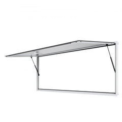 Concession Window 96"x36", Aluminum Alloy Food Truck Service Window with Awning Door & Drag Hook, Up to 85 Degrees Stand Serving Window for Food Trucks Concession Trailers, Glass Not Included