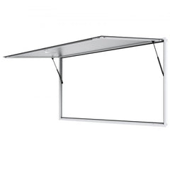 Concession Window 96"x48", Aluminum Alloy Food Truck Service Window with Awning Door & Drag Hook, Up to 85 Degrees Stand Serving Window for Food Trucks Concession Trailers, Glass Not Included