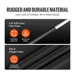 3 Doors Bed Tent Breathable Tent 70% Blackout with 0.37 in Fiber Poles