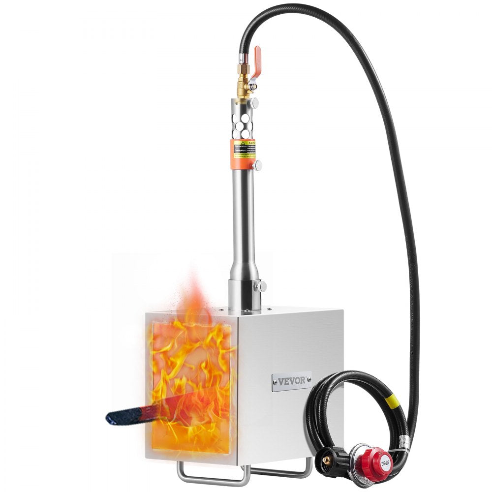 Bostome Portable Propane Forge with a single burner and stainless steel construction.