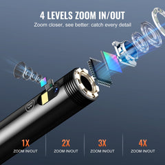 Endoscope Camera with Lights Dual Lens Borescope 49.2FT Cable 4.3" Screen