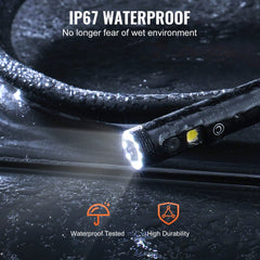 Endoscope Camera with Lights Dual Lens Borescope 16.4FT Cable 4.3" Screen