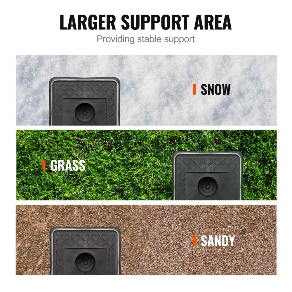Trailer Jack Block, 6000 lbs Capacity per RV Leveling Block, High-quality Polypropylene RV Camper Stabilizer Blocks, RV Travel Accessories Use for Any Tongue Jack, Post, Foot, 5th Wheels, 4-Pack