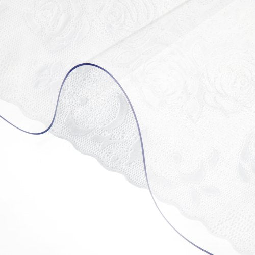 Plastic Table Cover 40 x 72 Inch, 1.5 mm Thick Clear Table Protector, Rectangle Clear Desk Mat, Waterproof & Easy Cleaning for Office Dresser Night Stand