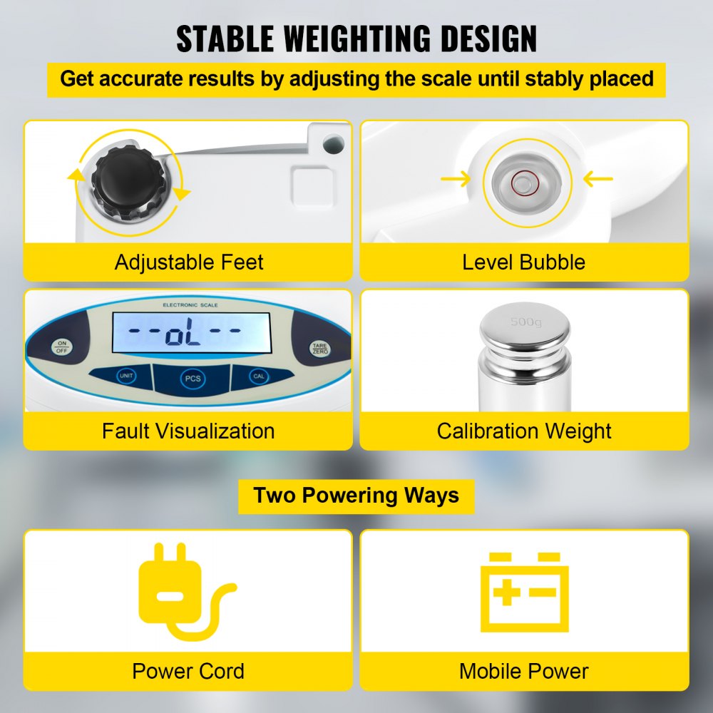 Lab Scale Analytical Balance, 3000g x 0.01g Accuracy High Precision Lab Scale 13 Units Conversion Scientific Digital Laboratory Balance Scale for Lab, Jewelry, Industrial, Business(3000g, 0.01g)