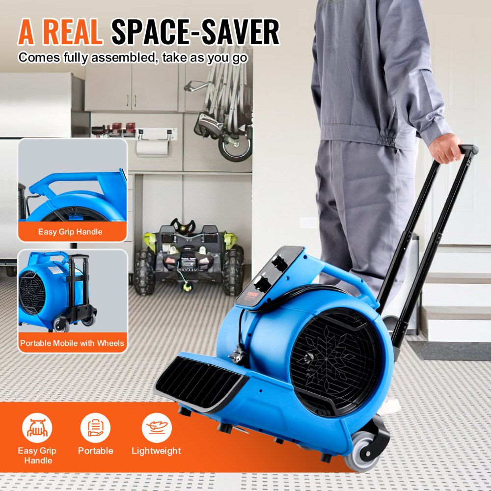 Bostome Floor Blower with three speeds and adjustable angles for efficient air movement.