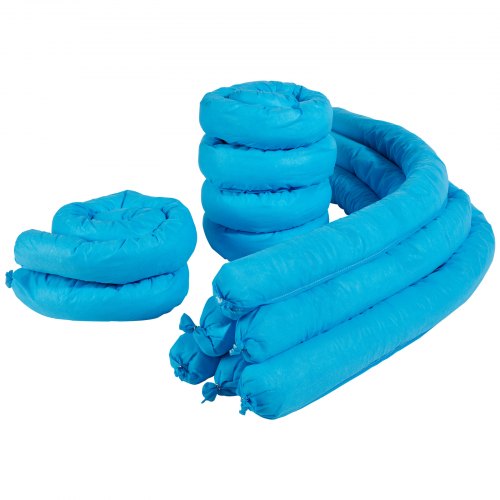 Universal Absorbent Sock, Water Absorbing Snake 20 Gal Capacity, 3" x 47.24" Mildew-Resistant Spill Control Sock, 12 pcs
