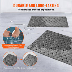 Spill Absorbent Pads, Universal Absorbing Mat Absorbs up 12 Gal, 13" L x10" W Polypropylene Absorbent Pad for Oil, Water and Other Liquids, Pack of 100