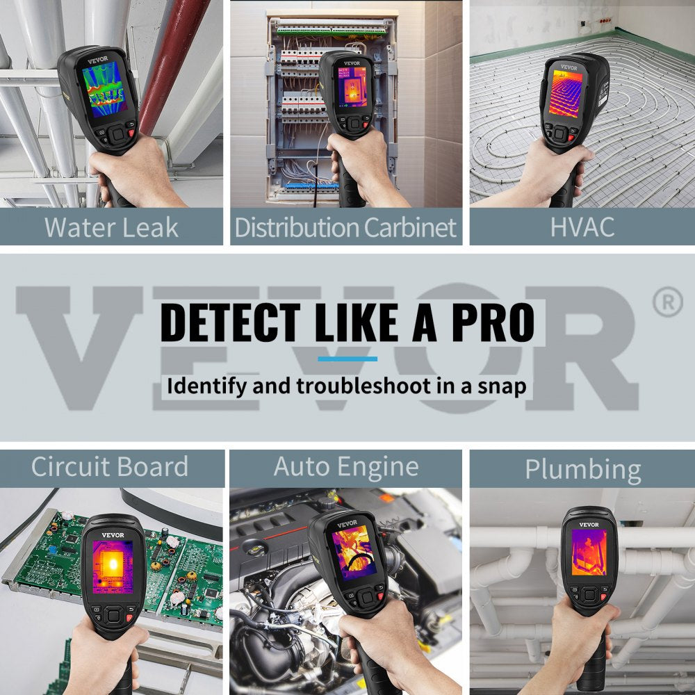 Thermal Imaging Camera, 240x180 IR Resolution (43200 Pixels), 20Hz Refresh Rate Infrared Camera with -4℉~662℉ Temperature Range, 16G Built-in SD Card, and Rechargeable Li-ion Battery