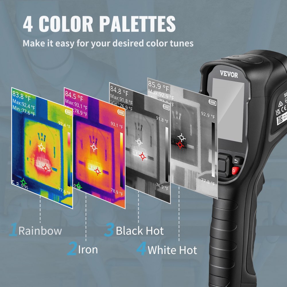 Thermal Imaging Camera, 240x180 IR Resolution (43200 Pixels), 20Hz Refresh Rate Infrared Camera with -4℉~662℉ Temperature Range, 16G Built-in SD Card, and Rechargeable Li-ion Battery