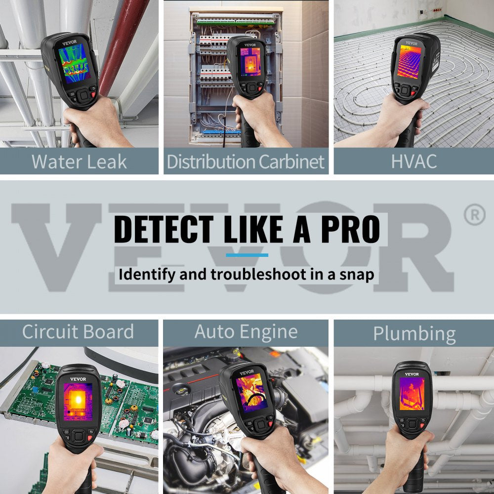 Thermal Imaging Camera, 240x180 IR Resolution with 2MP Visual Camera, 20Hz Refresh Rate Infrared Camera with -4℉~1022℉ Temperature Range, 64G Built-in SD Card and Rechargeable Li-ion Battery