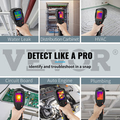 Thermal Imaging Camera, 240x180 IR Resolution with 2MP Visual Camera, 20Hz Refresh Rate Infrared Camera with -4℉~1022℉ Temperature Range, 64G Built-in SD Card and Rechargeable Li-ion Battery