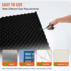 Egg-shaped acoustic foam panels in a 2-pack, measuring 48x24x2 inches each.
