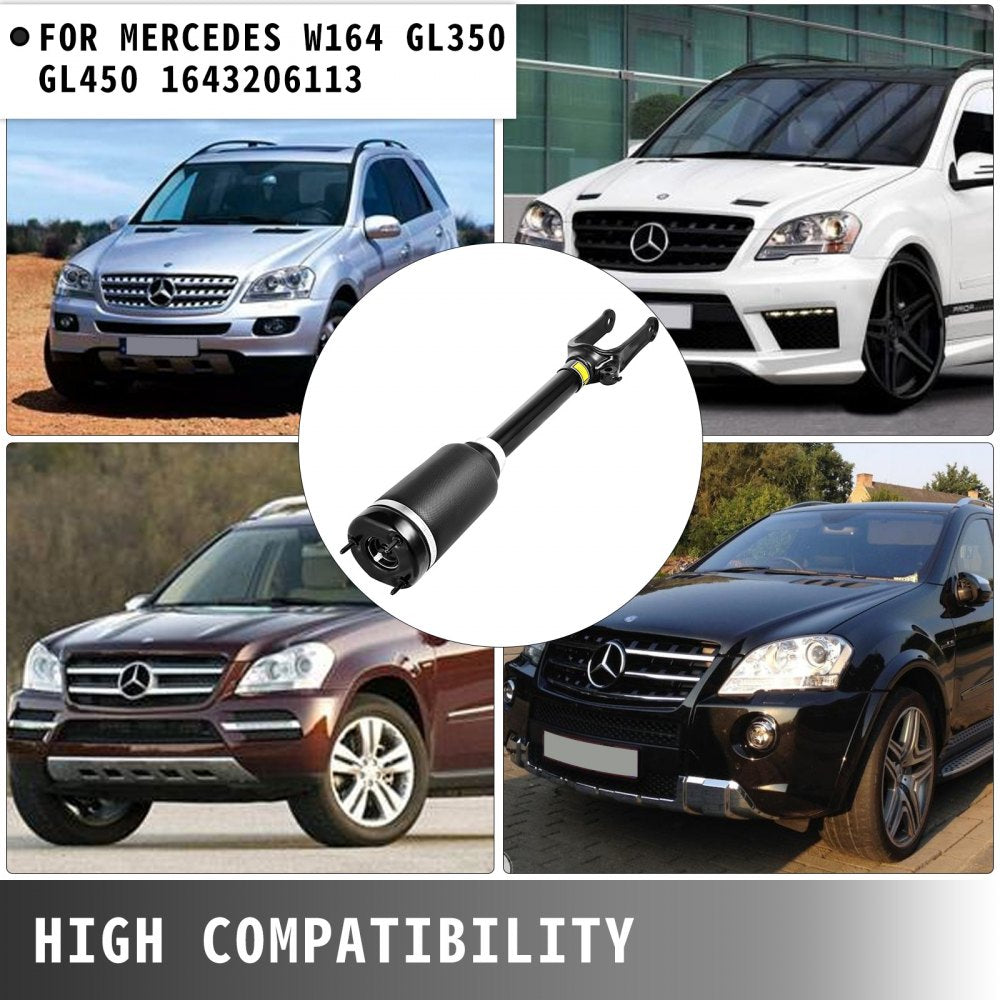 Front Air Suspension Spring Shock Strut Air Strut Suspension Front Air Shock Absorber for Mercedes Benz W164 GL350 GL450 1643206113 (for Mercedes Benz W164)