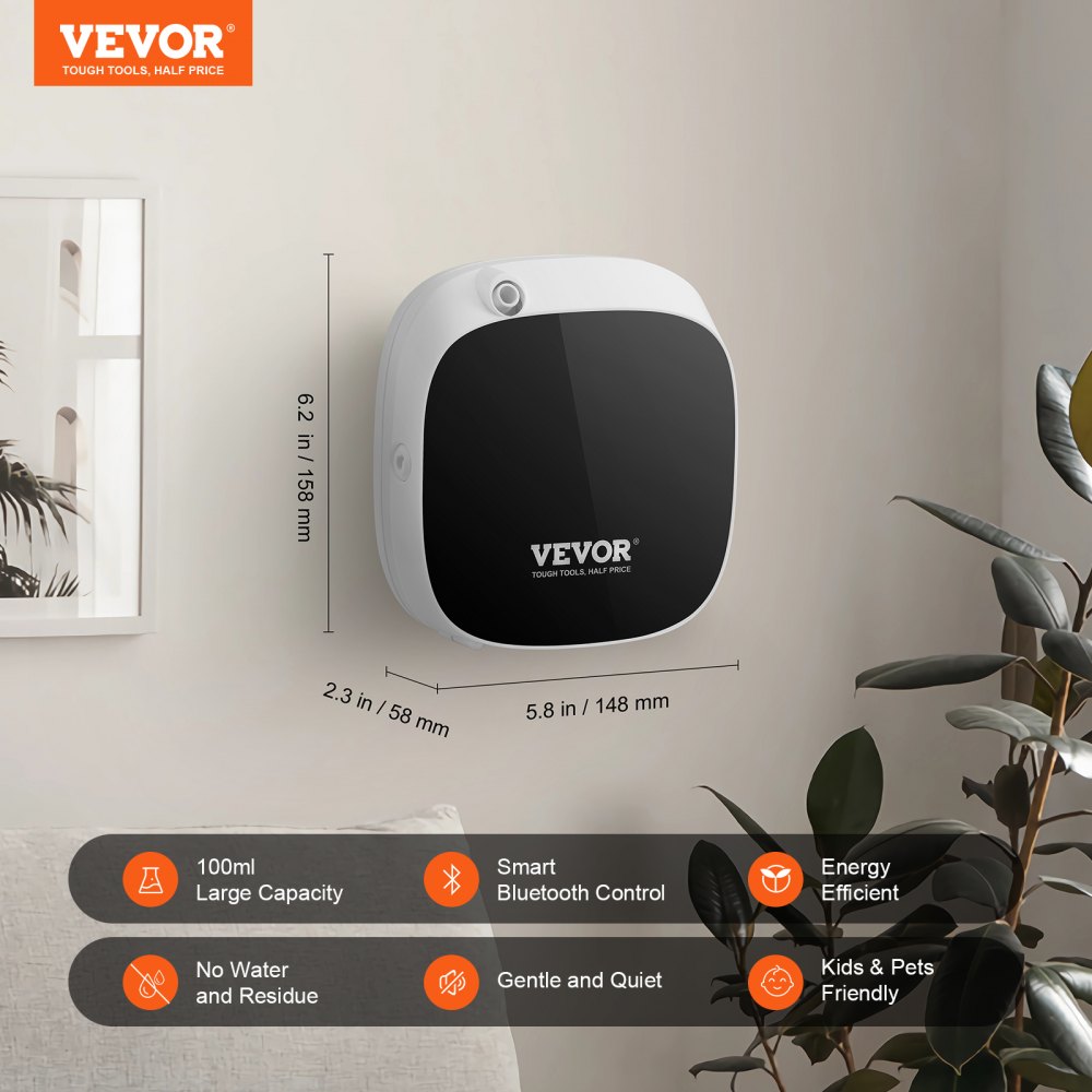 Scent Air Machine for Home, 100ML with Cold Air Technology, Waterless Smart Essential Oil Diffuser with USB & Battery Powered, Cover Up to 1000 Sq.Ft for Living Room, Bath Room, Spa