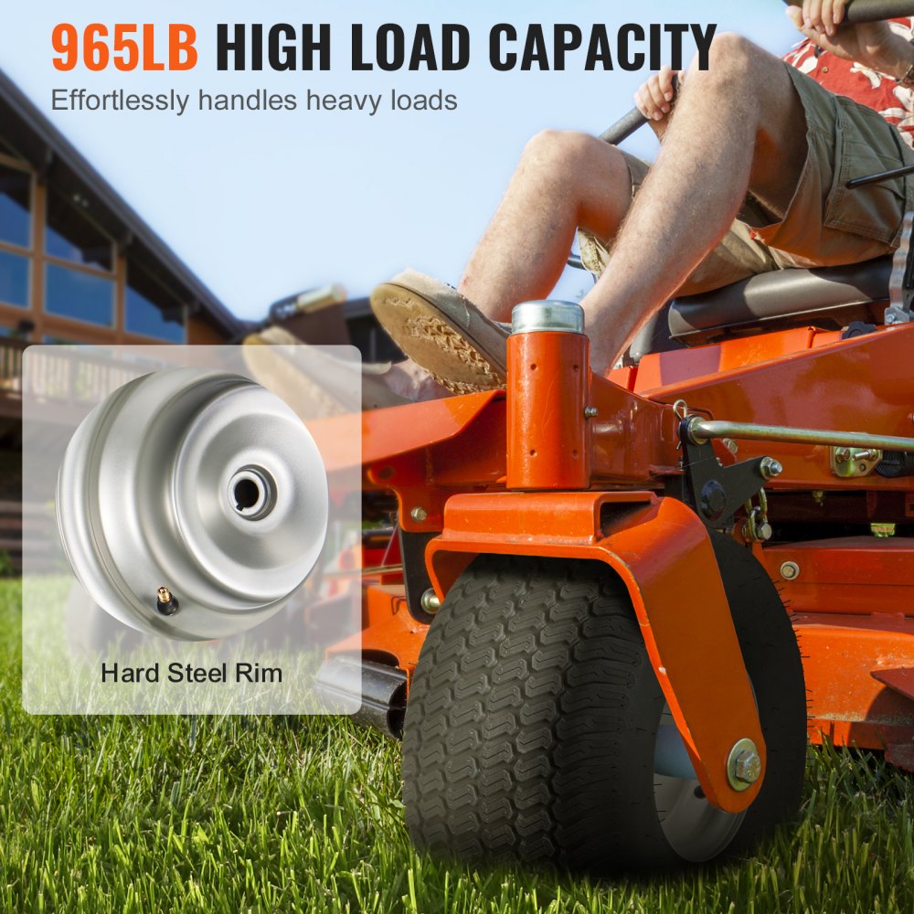 Lawn Mower Tires with Rim, 20x8-8" Tubeless Tractor Tires, 2-Pack Tire, S-Turf Pneumatic Tires with 3.5" Offset Hub and 3/4" Bushing Size, for Riding Mowers Lawn Tractors