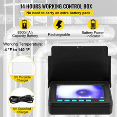 Sewer Camera, 32.8FT 4.3" Screen, Pipeline Inspection Camera with DVR Function & Snake Cable, Waterproof IP68 Borescope w/LED Lights, Industrial Endoscope for Home Wall Duct Drain Pipe Plumbing