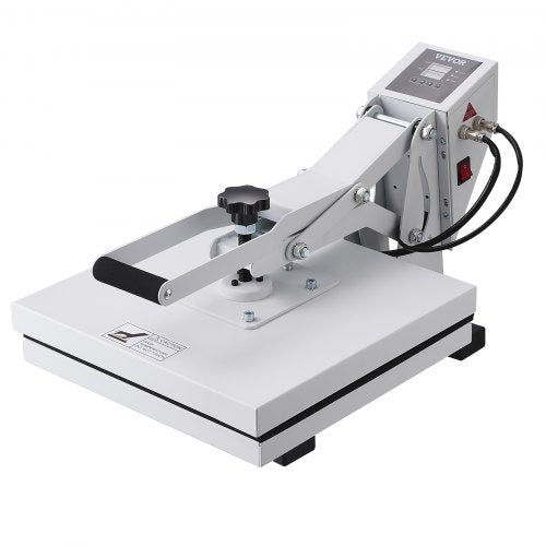 Bostome 15x15 digital heat press machine in white with adjustable pressure and digital controls.