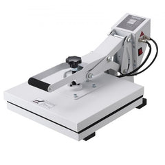 Bostome 15x15 digital heat press machine in white with adjustable pressure and digital controls.