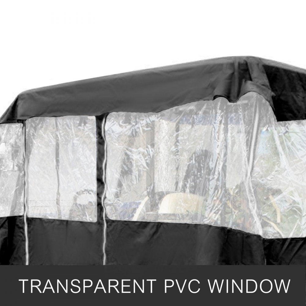 Golf Cart Enclosure, 4-Person Golf Cart Cover, 4-Sided Fairway Deluxe, 300D Waterproof Driving Enclosure with Transparent Windows, Fit for EZGO, Club Car, Yamaha Cart (Roof Up to 78.7``L)