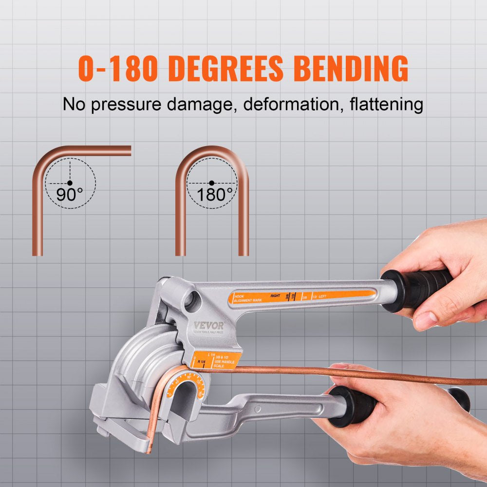 Bostome 3-in-1 Tube Bender for 1/4", 3/8", and 1/2" copper and aluminum pipes.