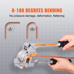 Bostome 3-in-1 Tube Bender for 1/4", 3/8", and 1/2" copper and aluminum pipes.