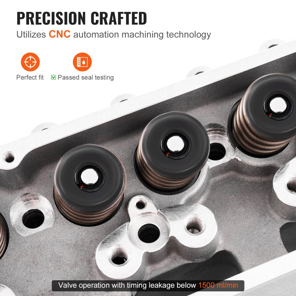 Engine Cylinder Head Assembly Replacement Aluminum for SBC Corvette Camaro