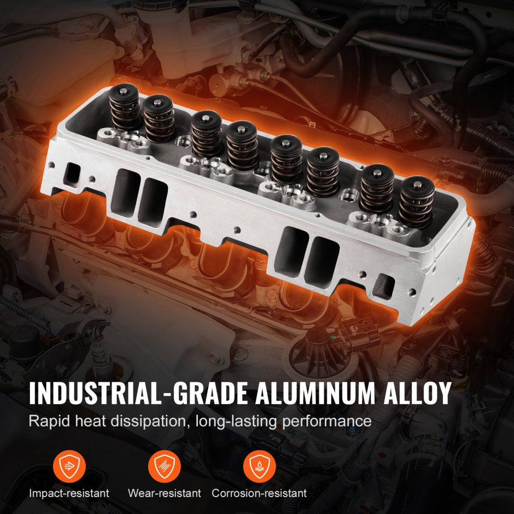 Engine Cylinder Head Assembly Replacement Aluminum for SBC Corvette Camaro