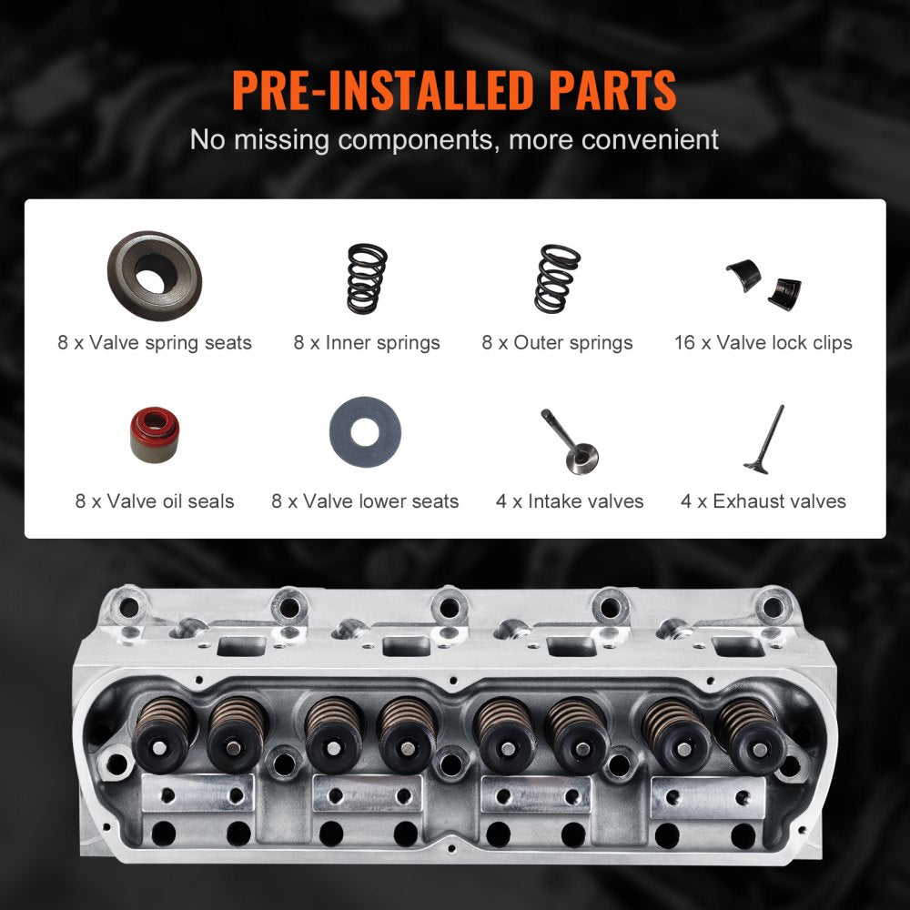 Engine Cylinder Head Assembly Replacement Aluminum for SBF FORD Mustang