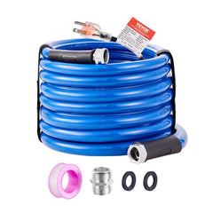25ft Heated Water Hose for RV, Heated Drinking Water Hose Antifreeze to -45°F, Automatic Self-regulating, 5/8" I.D. with 3/4" GHT Adapter, Lead and BPA Free