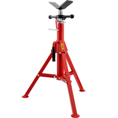 Bostome V-Head Pipe Stand with adjustable height and 2500 lbs capacity for pipe support.