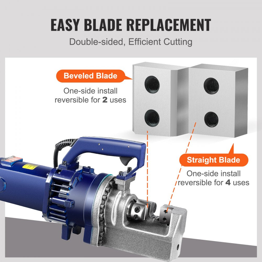 6 PCS 25mm(1 inch) Electric Rebar Cutter Blade Replacement Jaw Blades