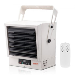 Electric Garage Heater, 10000-Watt Digital Fan-Forced Wall/Ceiling Mount Shop Heater, with Remote Control Overheat Protection, Hardwired Heater with 9-Hour Timer, Ideal for Workshop, ETL Listed