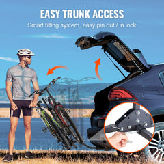 2-Bike Rack Hitch Mount Folding Carrier Car Truck SUV 1.25"/2" Receiver