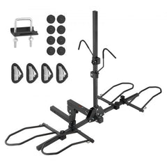 Hitch Mount Bike Rack, 2-Bike Platform Style, 160 LBS Max Capacity Bike Rack Hitch for 2-inch Receiver, Titling and Folding Bike Carrier with Tires up to 5" Wide, for Car, SUV, Truck, RV