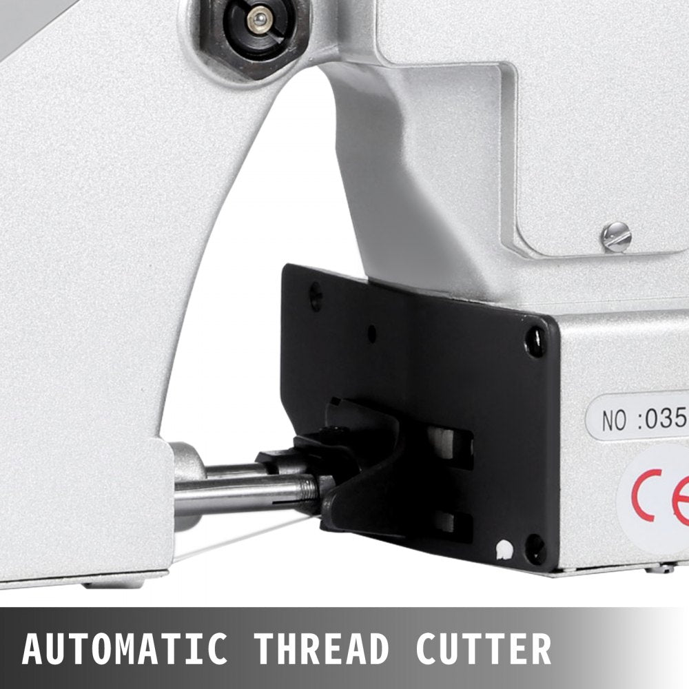 Silver Vevor 110V 90W portable bag closer sewing machine with auto thread cutter.