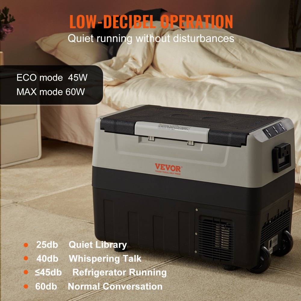 Car Refrigerator, 12 Volt Car Refrigerator Fridge, 37 QT/35 L Dual Zone Portable Freezer, -4℉-50℉ Adjustable Range, 12/24V DC and 100-240V AC Compressor Cooler for Outdoor, Camping, Travel, RV
