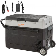 Car Refrigerator, 12 Volt Car Refrigerator Fridge, 40QT/38L Dual Zone Portable Freezer, -4℉-50℉ Adjustable Range, 12/24V DC and 100-240V AC Compressor Cooler for Outdoor, Camping, Travel, RV