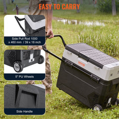 Car Refrigerator, 12 Volt Car Refrigerator Fridge, 40QT/38L Dual Zone Portable Freezer, -4℉-50℉ Adjustable Range, 12/24V DC and 100-240V AC Compressor Cooler for Outdoor, Camping, Travel, RV