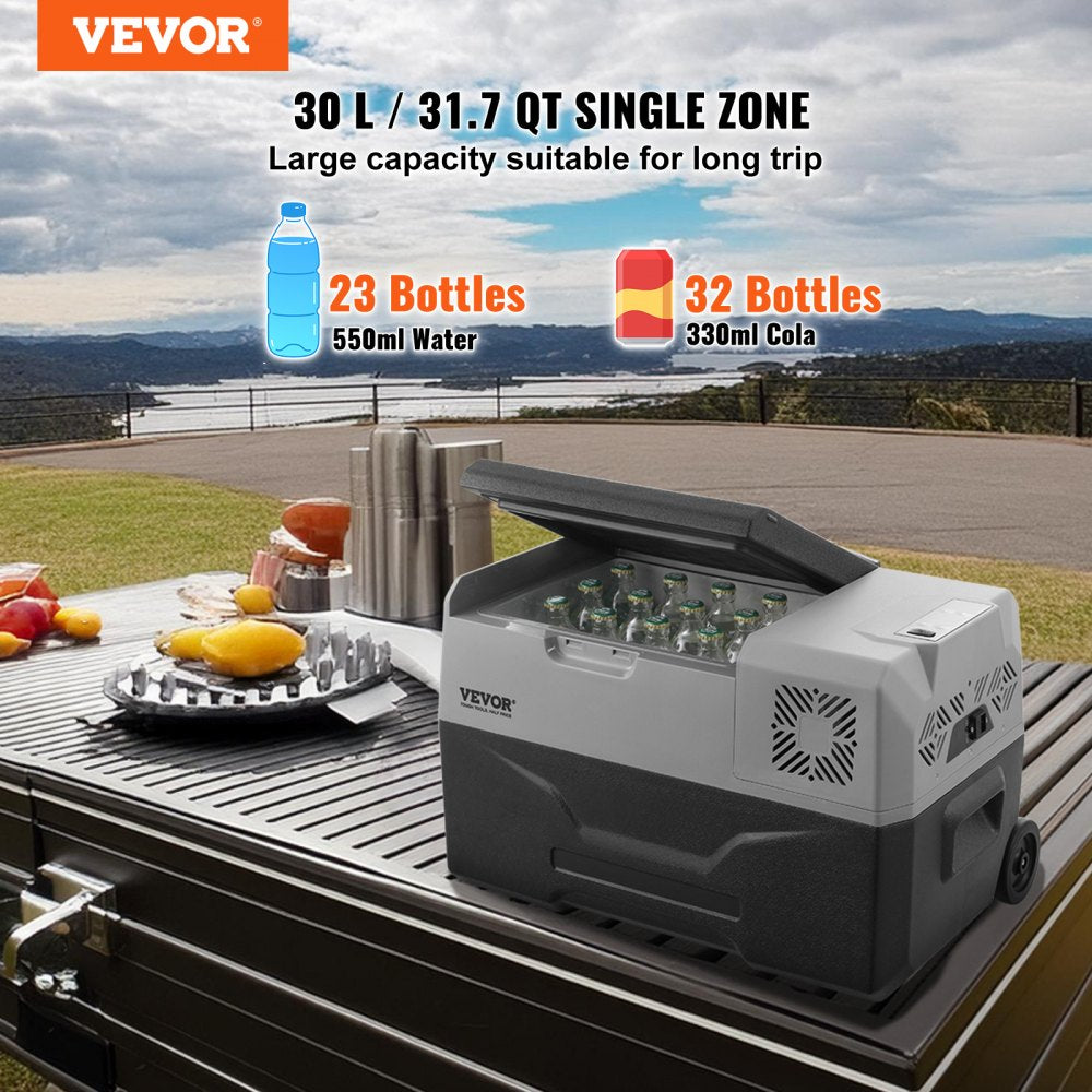 Portable Car Refrigerator Freezer Compressor 30 L Single Zone for Car Home