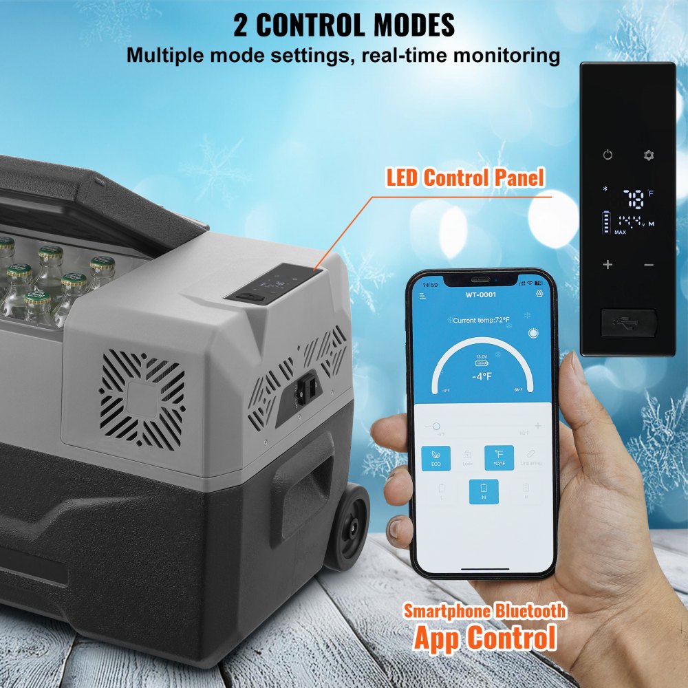 Portable Car Refrigerator Freezer Compressor 30 L Single Zone for Car Home