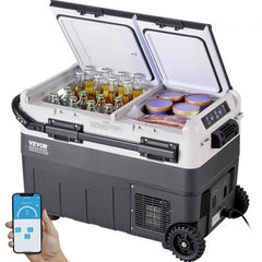 Portable Car Refrigerator Freezer Compressor 40 L Dual Zone for Car Home