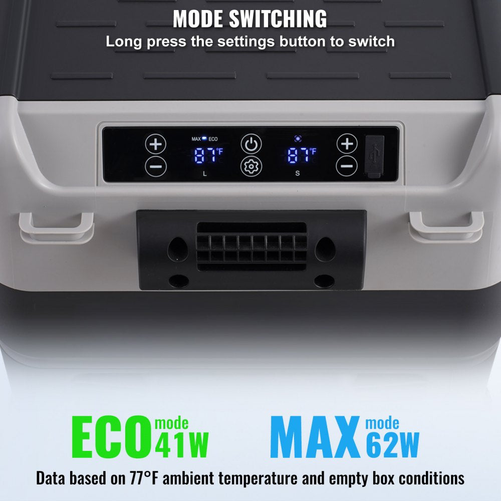 Portable Car Refrigerator Freezer Compressor 40 L Dual Zone for Car Home