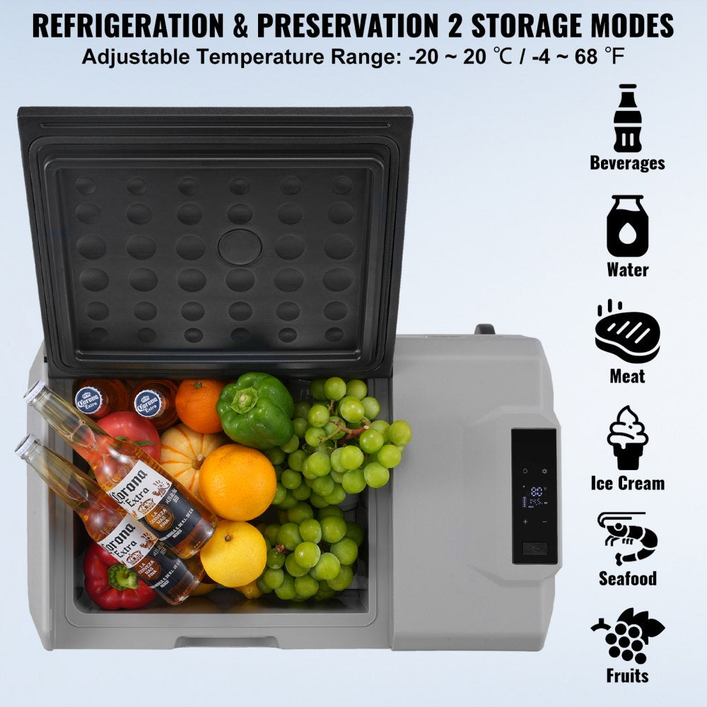 Portable Car Refrigerator Freezer Compressor 50 L Single Zone for Car Home