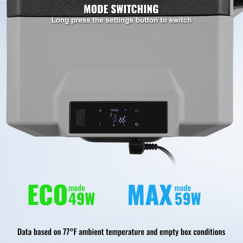 Portable Car Refrigerator Freezer Compressor 60 L Single Zone for Car Home