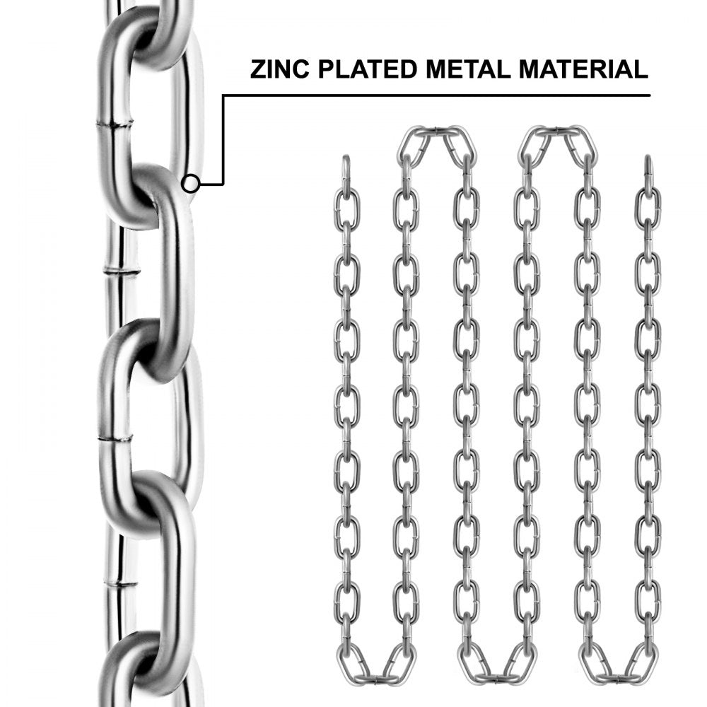 Grade 30 Chain 1/4 Inch by 100Ft Length Grade 30 Proof Coil Chain Zinc Plated Grade 30 Chain for Towing Logging Agriculture and Guard Rails