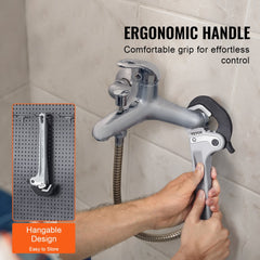 Pipe Wrench, 14" Aluminum Straight Pipe Wrench, Automatic Jaw Adjustment, Adjustable Plumbing Wrench, Easy to Carry, Ergonomic Handle, Hangable Design, for Water Pipes, Automotive Repairs