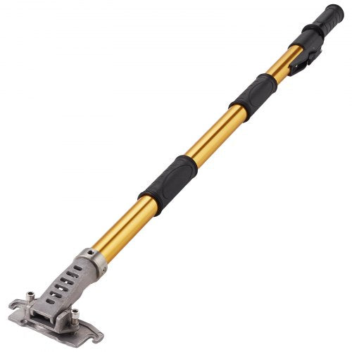 Adjustable anodized aluminum drywall flat box handle with non-slip grips and swivel head.