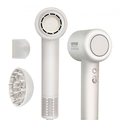 High-Speed Hair Dryer with 102,000RPM Brushless Motor, 200 Million Negative Ions Hair Blow Dryer, 3-Color Temp LED Lights & 2 Speeds, Lightweight Hairdryer with Diffuser & Nozzle for Home Travel